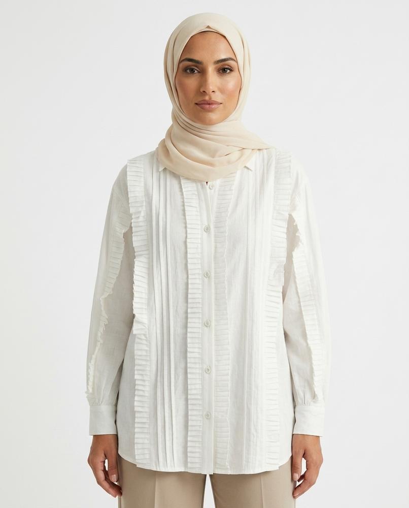 Nisa Outlet - Carev | Ruffled Pleated Blouse Women