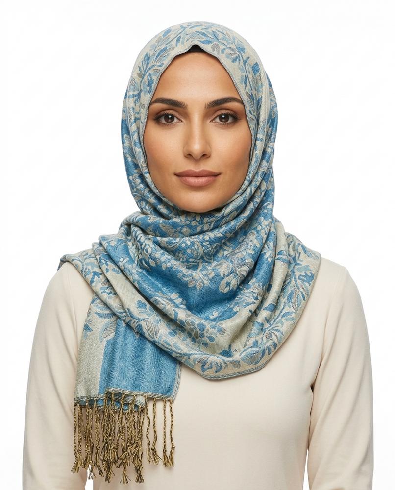 Nisa Outlet - Masin | Patterned Opaque Hijab Women