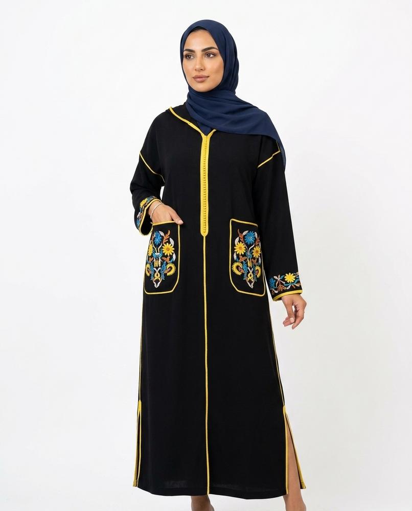 Nisa Outlet - Viral | Embroidered Wide-Cut Kaftan Women