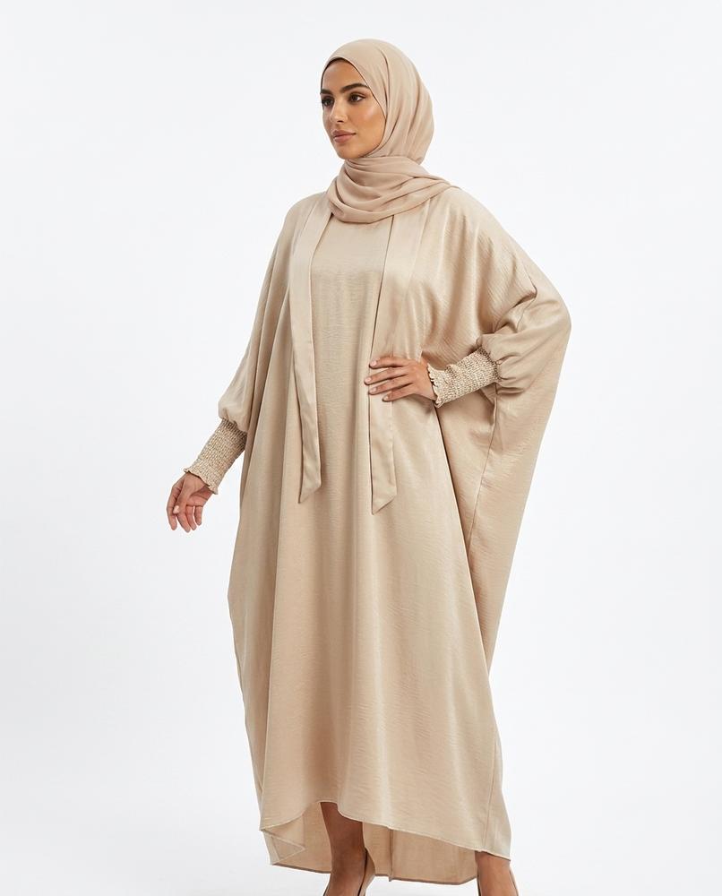 Nisa Outlet - Lalen | Flowing Batwing-Sleeved Abaya Women