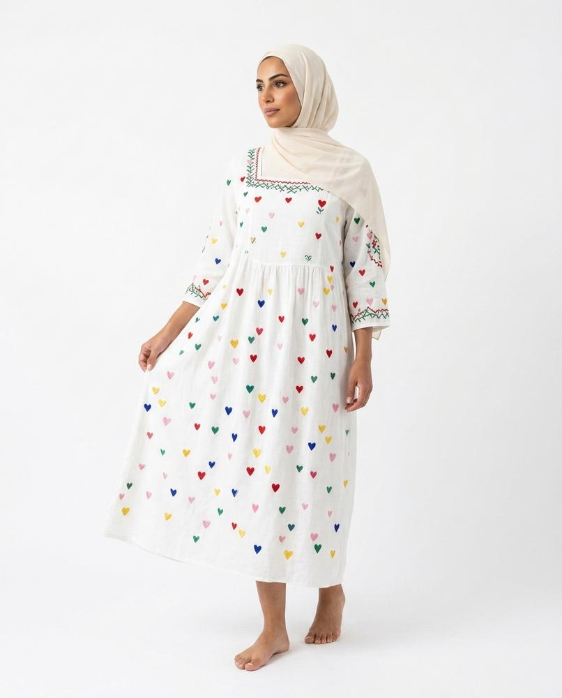 Nisa Outlet - Lonor | Embroidered Wide-Cut Abaya Women