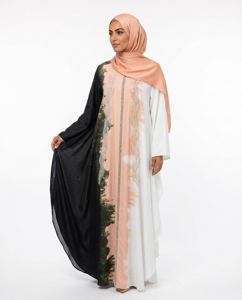 Nisa Outlet - Leren | Embellished Flowing Abaya Women