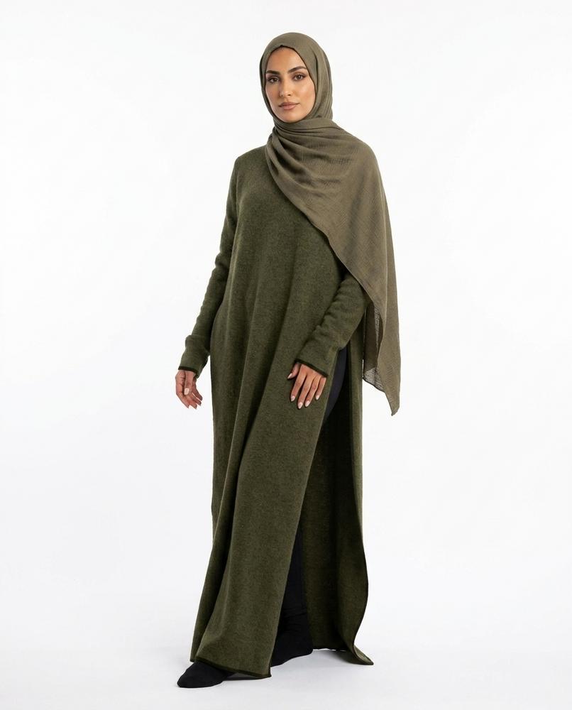 Nisa Outlet - Zelen | Longline Knitted Tunic Women