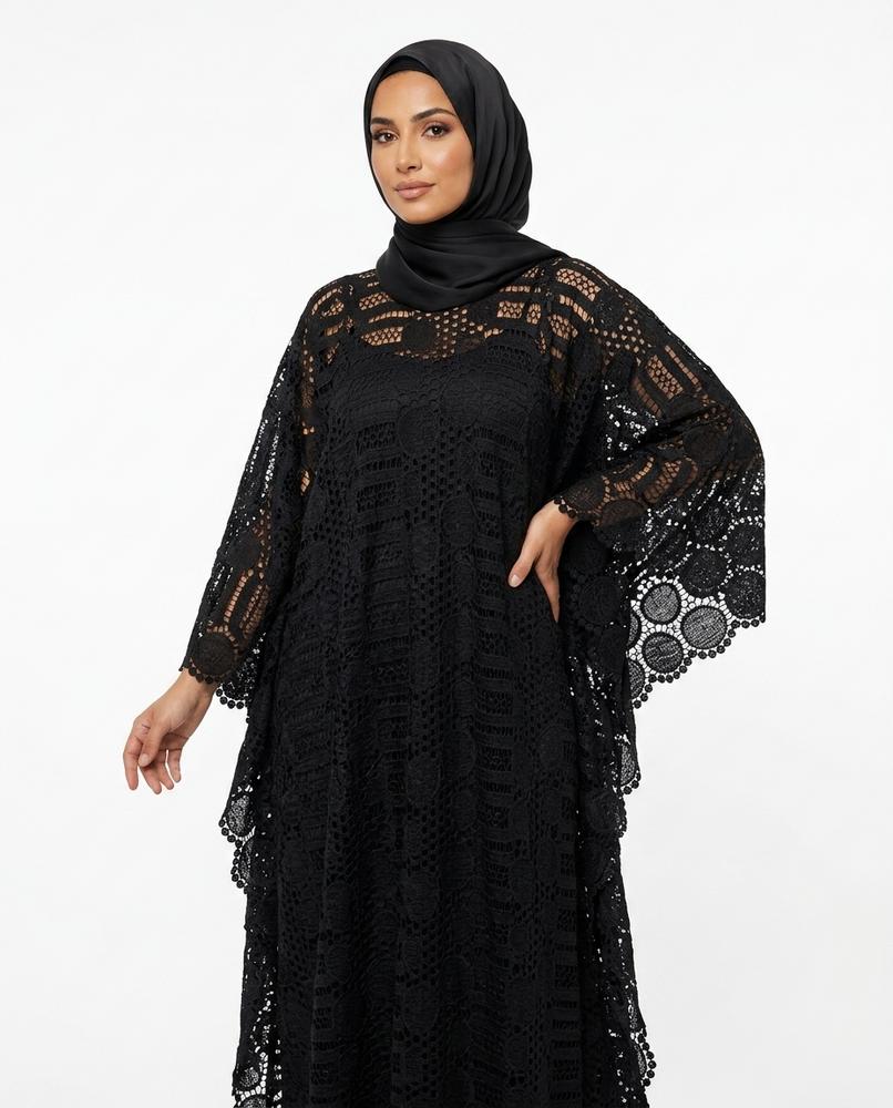 Nisa Outlet - Tator | Lace Batwing-Sleeved Kaftan Women