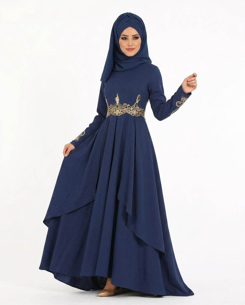 Nisa Outlet - Lamar | Embroidered Layered Abaya Women