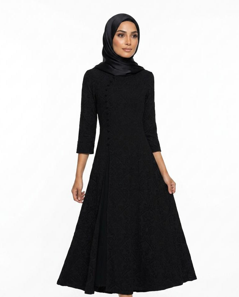 Nisa Outlet - Maser | Textured Tailored Abaya Women