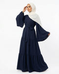 Nisa Outlet - Roron | Flared-Sleeve Tiered Abaya Women