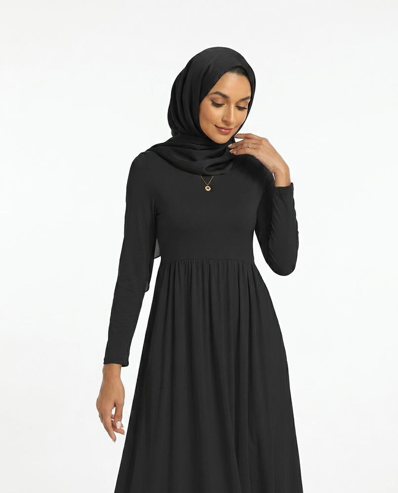 Nisa Outlet - Conav | Long-sleeved Gathered Abaya Women