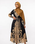 Nisa Outlet - Kamer | Patterned Belted Abaya Women