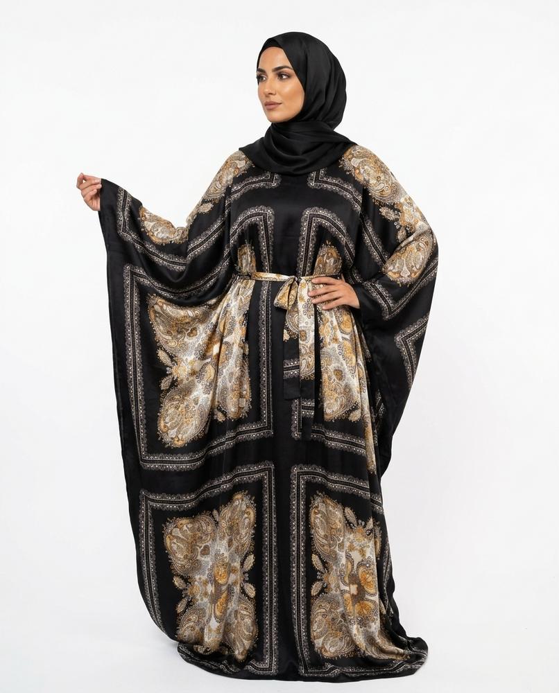 Nisa Outlet - Nover | Loose-fit Batwing-sleeve Abaya Women