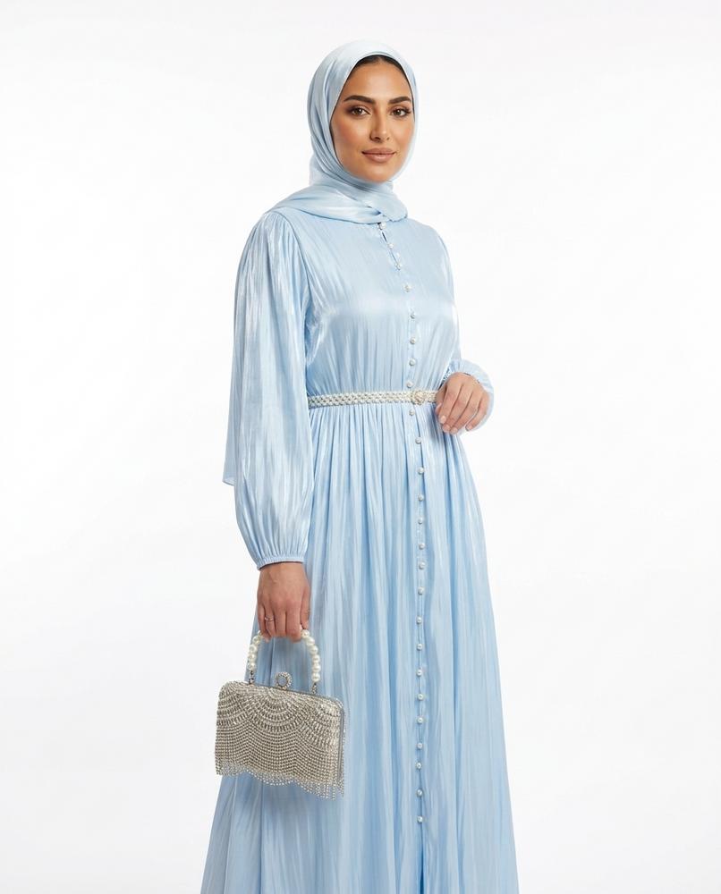 Nisa Outlet - Novel | Plissé Button-Down Abaya Women
