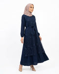 Nisa Outlet - Zamer | Embroidered Belted Abaya Women