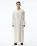 Nisa Outlet - Coken | Embroidered Long-Sleeved Kaftan Men