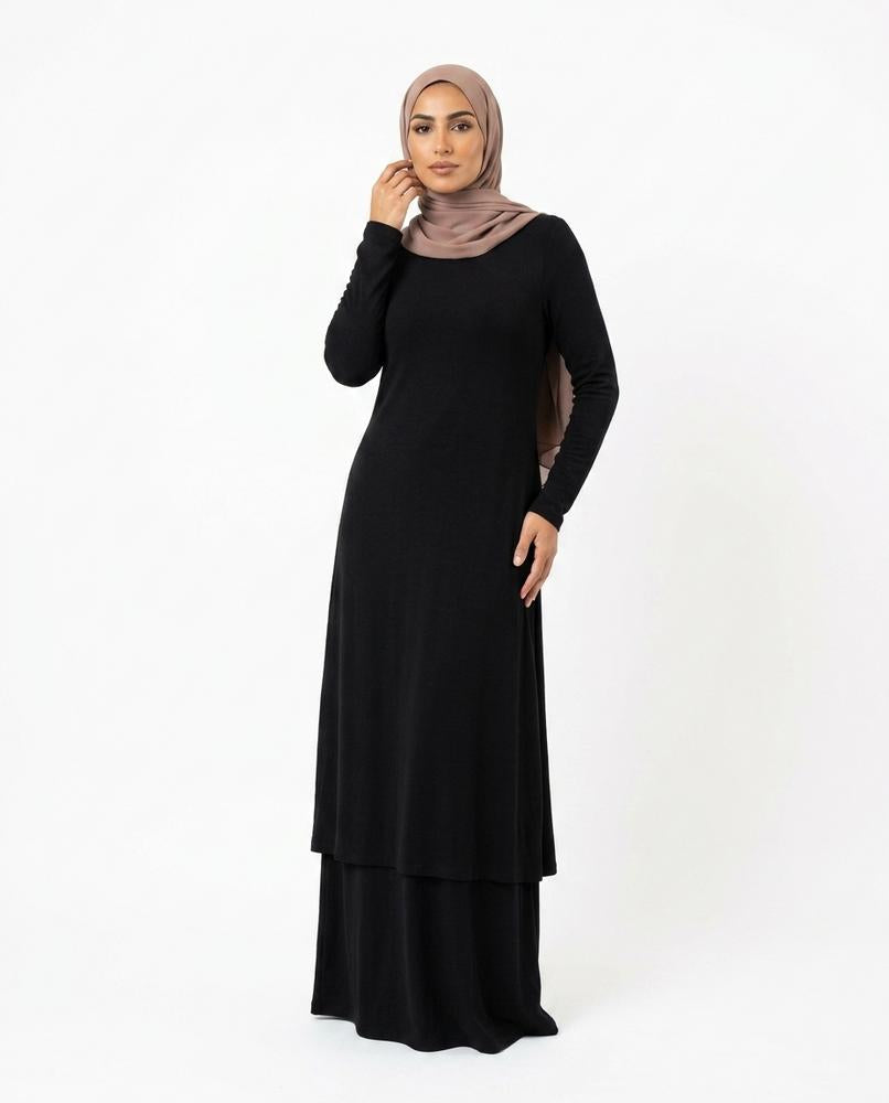 Nisa Outlet - Ridar | Layered-Hem Long-Sleeved Underdress Women