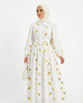 Nisa Outlet - Zetal | Embroidered Tiered Abaya Women